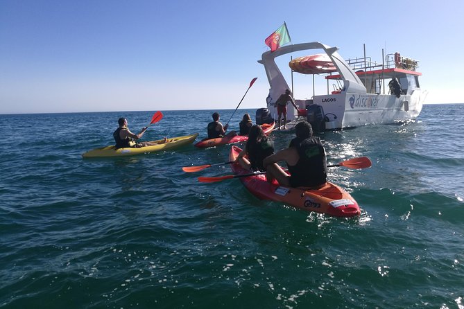 2-hour Kayak Tour of Ponta da Piedade Caves and Beaches - The catamaran ride from Marina de Lagos, plus golden beaches en route