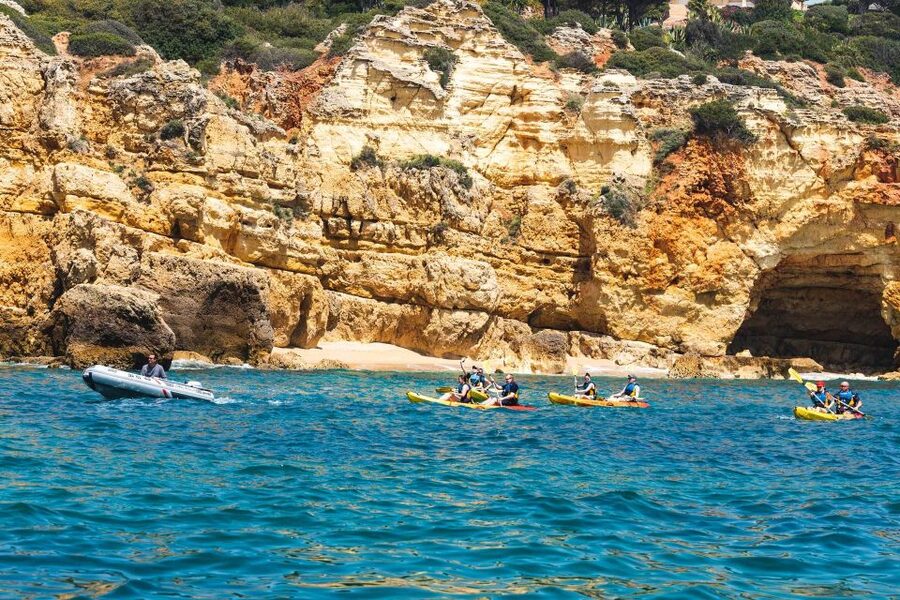 Albufeira: Algarve Kayak and Coastline Tour - Kayaking the Albufeira coastline: bays, beaches, and caves (with a big note about Benagil)