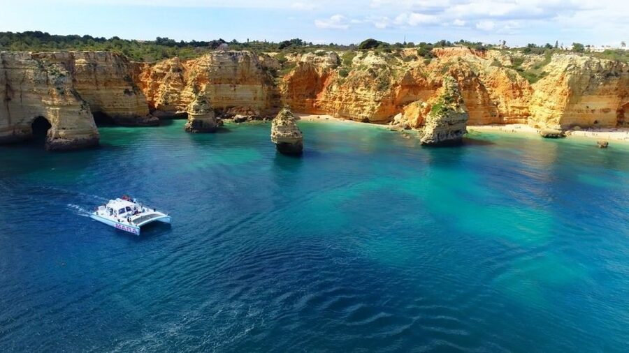 Albufeira: Catamaran Cruise with BBQ & Open Bar on the Beach - Sailing From Albufeira Marina: The Coast Views Start Immediately