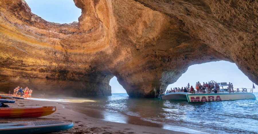 Albufeira: Caves and Coastline Catamaran Cruise to Benagil - Key points I’d anchor on