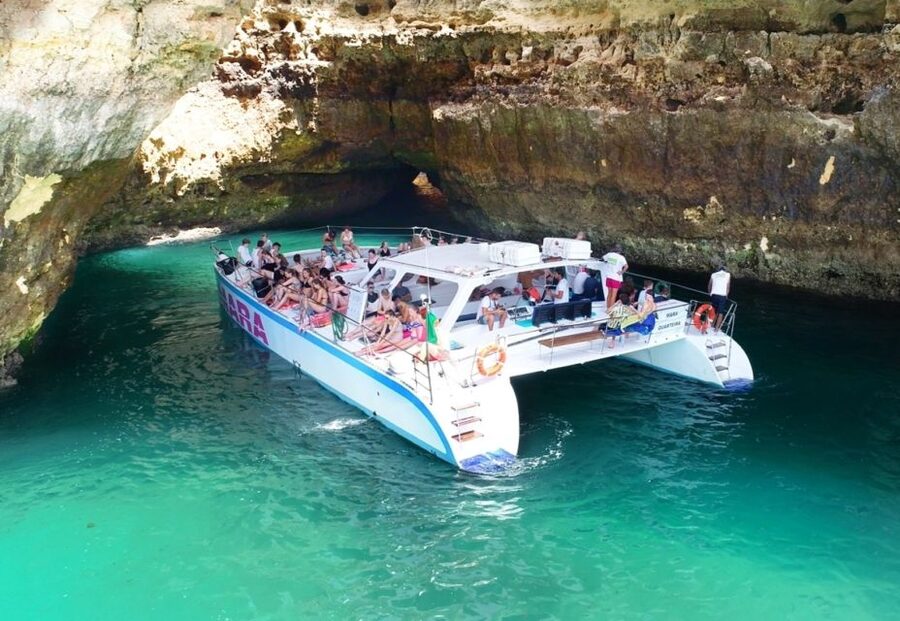 Albufeira: Caves and Coastline Catamaran Cruise to Benagil - Comfort and small perks: Wi-Fi, music, and that champagne toast