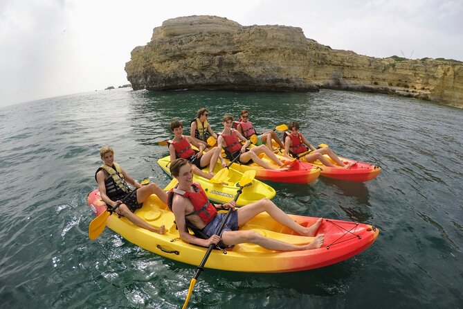 Albufeira Kayak Cave Tour – Hidden Beaches & Cliffs - Weather, seaweed, and when cave time may change