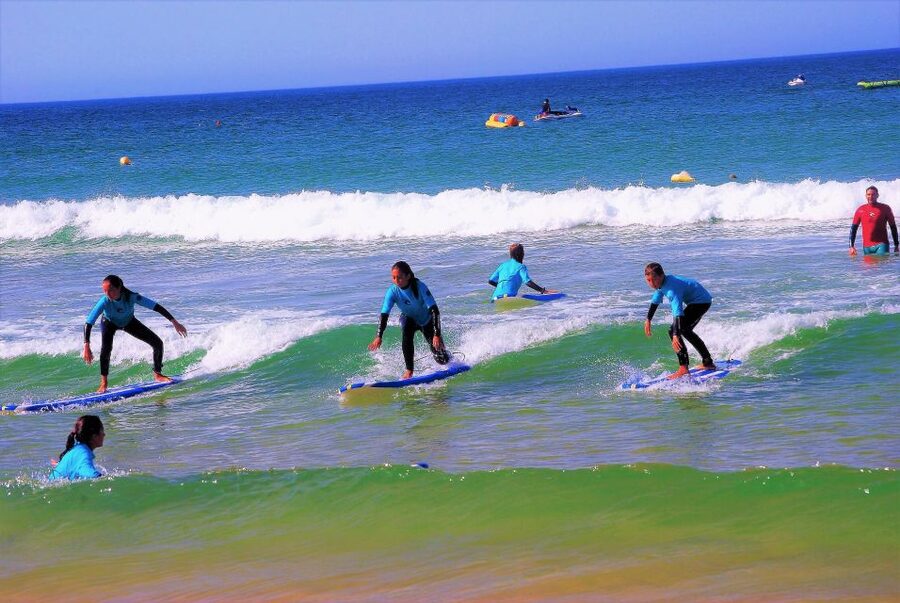 Albufeira: Surfing Lesson at Galé Beach - Catching waves: how the coaching actually helps