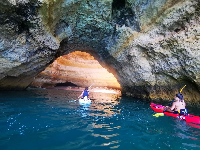 Algarve: Benagil Sea Cave Sunrise or Sunset Kayak Experience - Caves, Clothing, and the Realistic Wet Part
