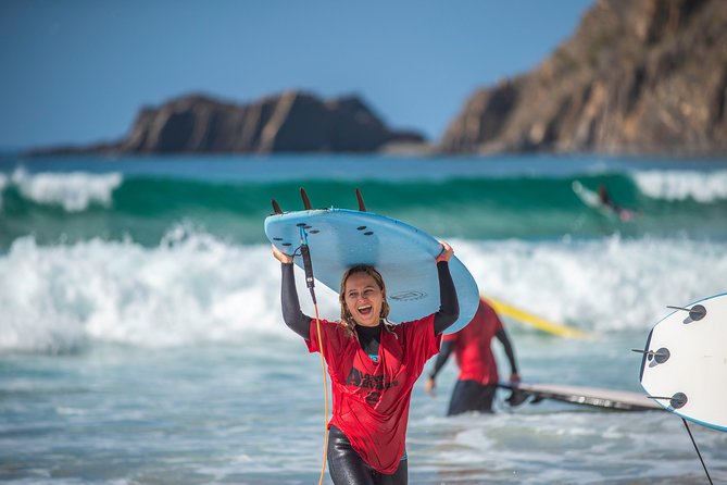 Beginner Surf Lesson at the Beautiful Algarvian West Coast - Surfing 101 on the Lagos Coast