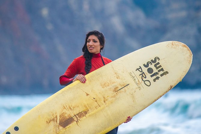 Beginner Surf Lesson at the Beautiful Algarvian West Coast - Wetsuit, Board, and Comfort for Light Travelers