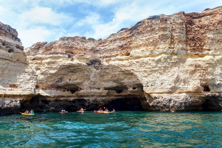 Benagil: Benagil Caves and Secret Spots Guided Kayaking Tour - Stop One, Benagil Sea Cave: The Main Event