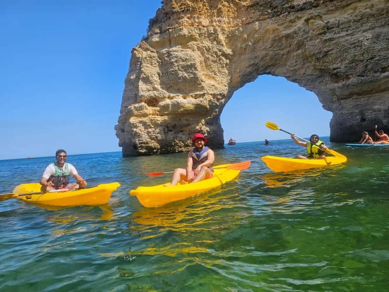 Benagil Cave: Guided Kayak Tour with Caves and Cliffs - Caves, Tunnels, and Benagil Cave: When Conditions Decide the Exact Stop