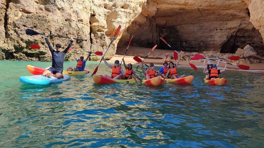 Benagil: Caves, Beaches, and Secret Spots Guided Kayak Tour - Benagil Caves Up Close: Light, Scale, and Listening to the Coast