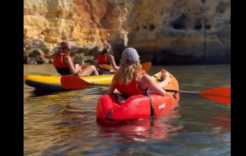 Benagil: Guided Kayak Tour inside caves and Praia da Marinha - From Benagil Beach to your first cave areas: the briefing you actually use
