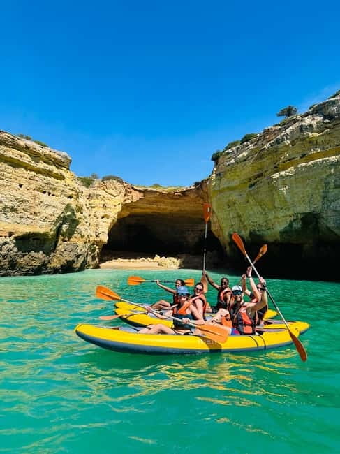 Benagil: Guided Kayak Tour inside caves and Praia da Marinha - Benagil Sea Cave: the iconic view, seen from the right angle