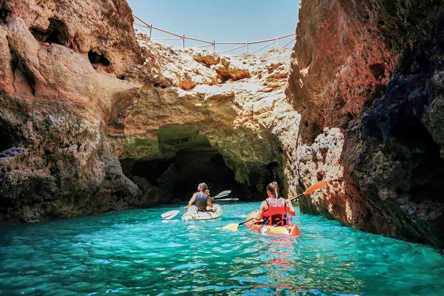 Benagil: Guided Kayaking Tour to the Benagil Cave - Inside the caves: what you can expect when water and tides cooperate