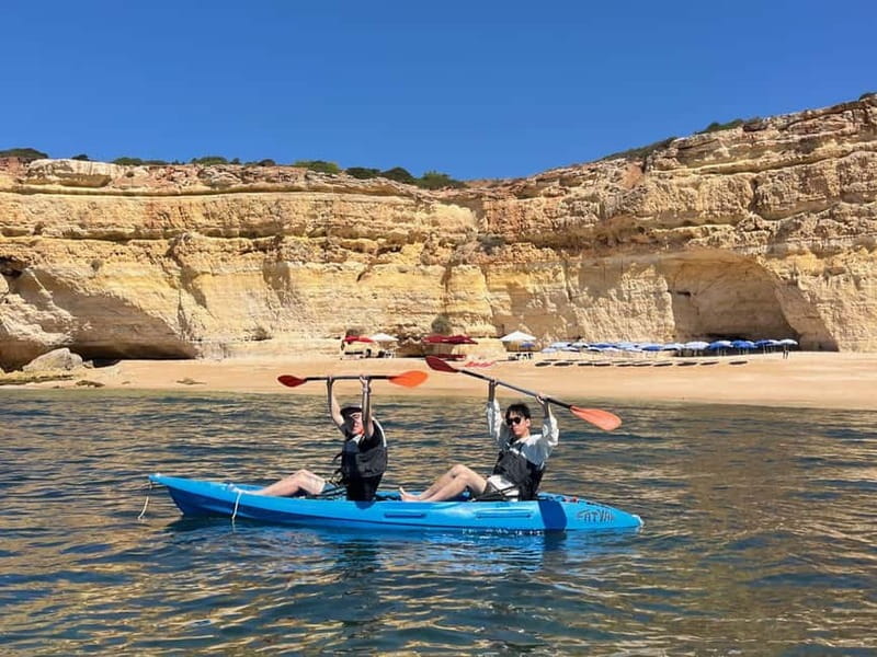 Benagil Kayak Tour: Explore Secret Caves with Licensed Guide - The built-in breaks, snack, and water moment you will actually need