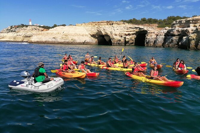 Benagil Kayak Tour On Board a Fantastic Catamaran - Marina de Portimão check-in, then get prepped for kayaking