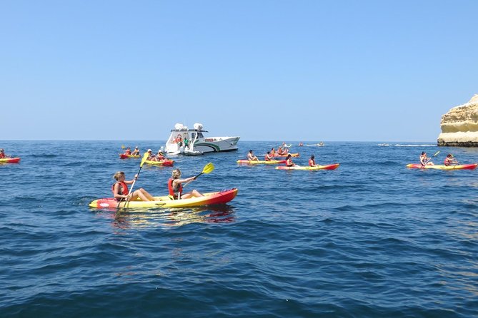 Benagil Kayak Tour On Board a Fantastic Catamaran - The swim break and photo chances after paddling
