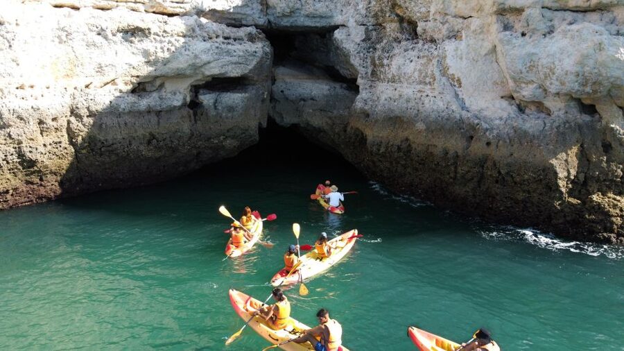 Benagil: Kayaking Adventure in Benagil Caves & Marinha Beach - Safety, swim ability, and what to bring to avoid misery