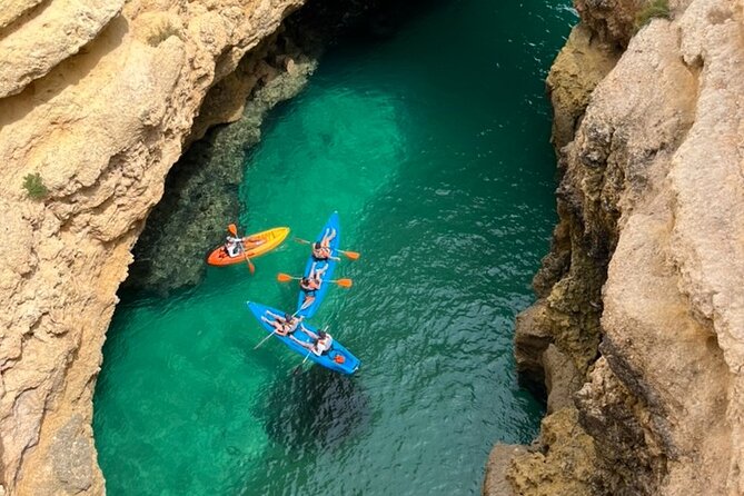 Benagil, Marinha & Albandeira - Kayak w/ Local Guide - Albandeira Beach Finish: Snacks, Water, and a Less-Hurried Landing