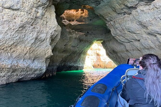 Boat trip along the Golden Coast and Benagil Caves - Benagil Beach and the cave approach, where the trip becomes real