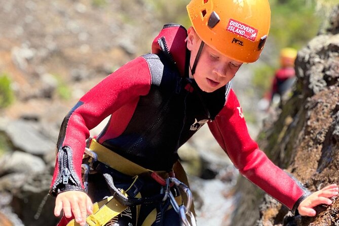 Canyoning Experience Level I Beginners in Ribeira das Cales - Gear and safety, with Sandro and Filipe setting the tone