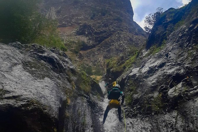 Canyoning Madeira Island - Level Two - Climbing and rappelling segments: what Level Two feels like