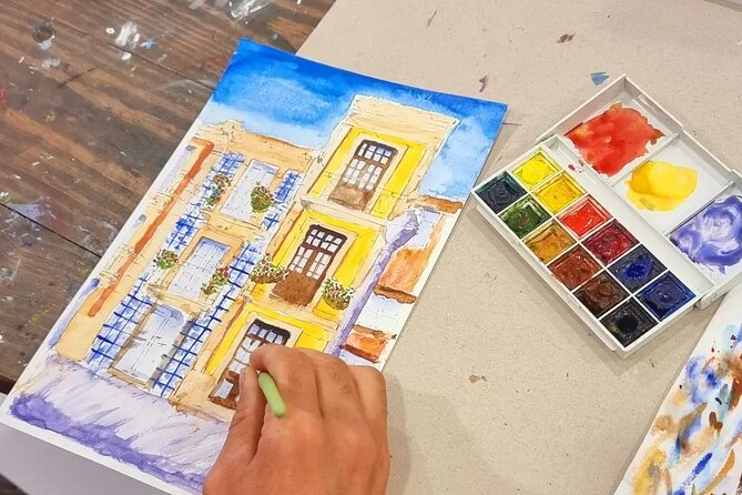 Create Watercolour With Hugo do Lago in Porto - English instruction plus art and Porto talk
