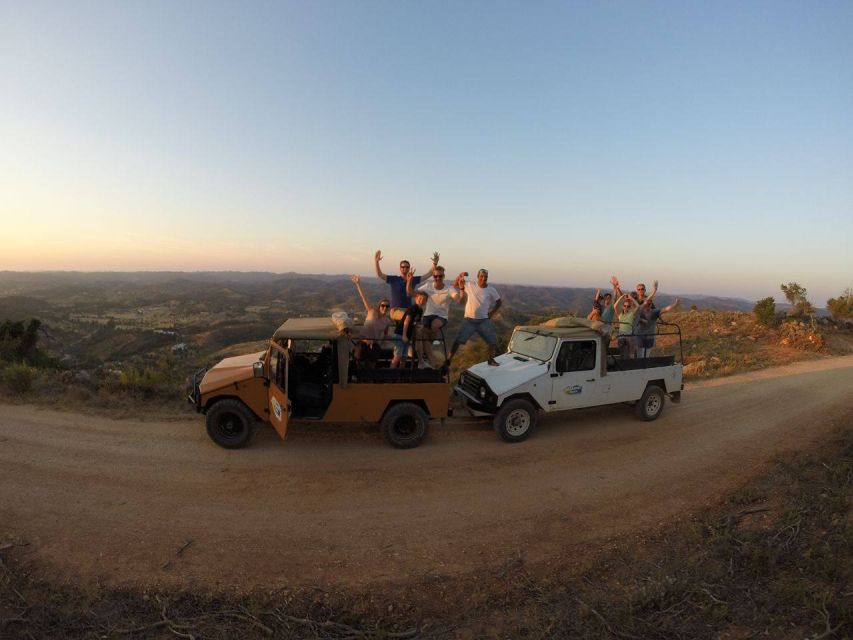 From Albufeira: Algarve Sunset Jeep Tour with Tastings - The sunset viewpoint and the glass of sparkling wine