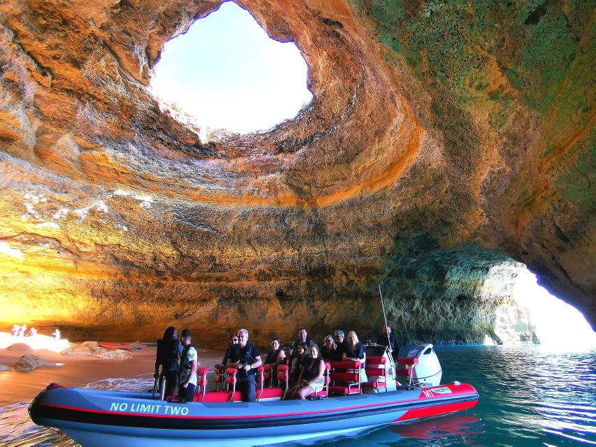 From Albufeira: Benagil Caves and Dolphins Guided Boat Tour - Dolphin Spotting in Open Water: Fun, Fast, and Never Promised