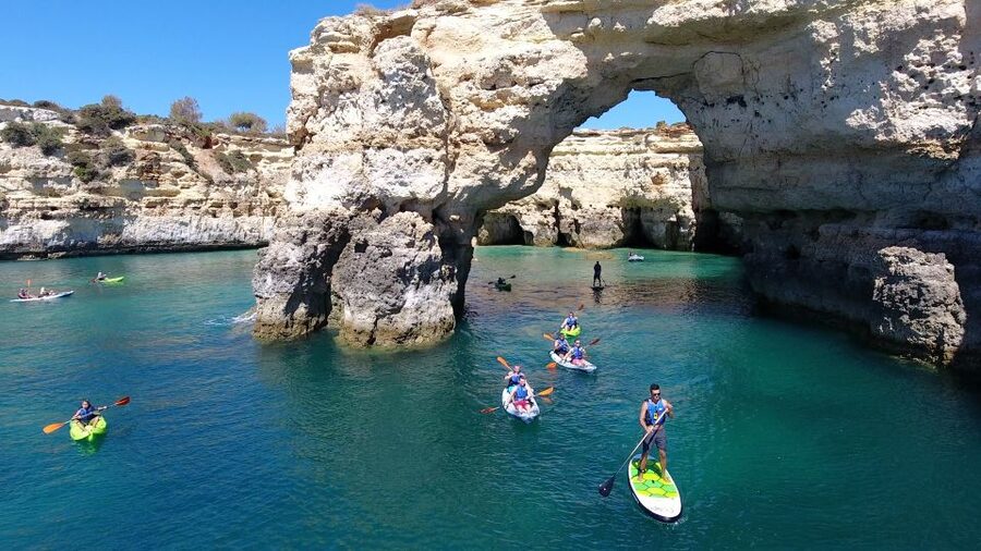 From Albufeira: Benagil Hidden Caves Tour by Kayak - Returning kayaking segments around Albufeira, plus the after-paddle swim