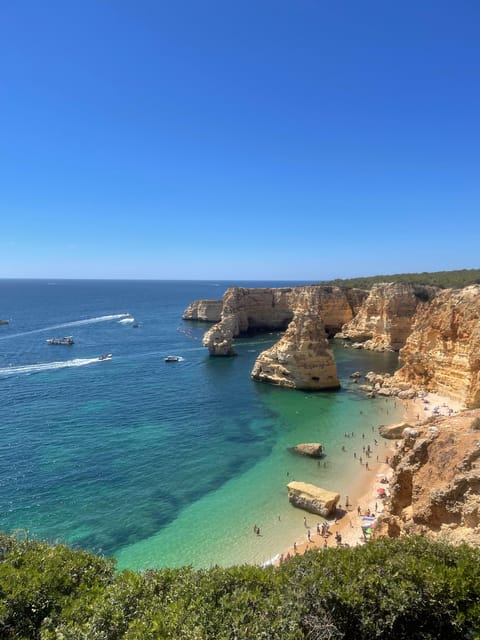 From Faro: Benagil, Algar Seco, 7 Hanging Valleys, & Marinha - Guides and small group energy, Rafael and Caio set the tone