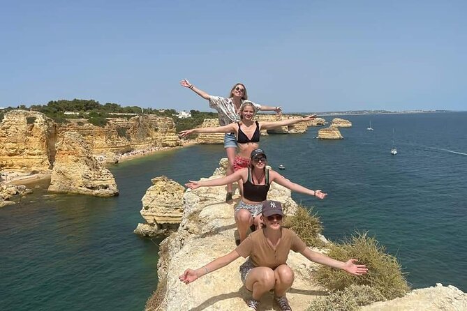 From Faro: Benagil Hiking Cliffs and the 4 Treasure Experience - Algar Seco Carvoeiro: Caves, Rock Formations, and Clifftop Time