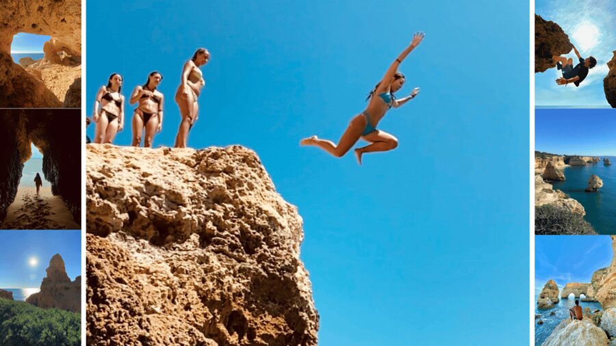 From Faro: Benagil, Marinha, 7 Valleys, and Algar Seco Tour - Algar Seco and Boneca’s Cave: limestone caves plus the adrenaline finale
