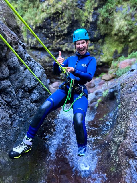 From Funchal: Intermediate (Level 2) Canyoning Adventure - Wetsuits, Rope Systems, and Included Photos and Video Memories