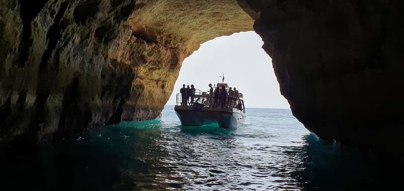 From Lagos: Benagil Caves Catamaran Cruise - Approaching Benagil: Use the Boat’s Front Viewing Position