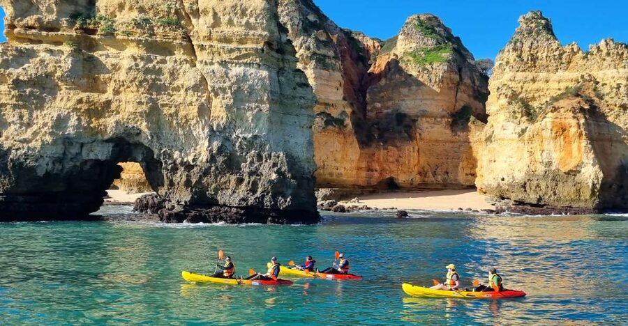 From Lagos: Kayak Experience in Ponta da Piedade - What the guide teaches you as you glide past limestone