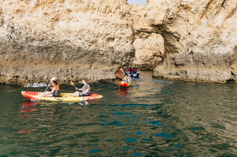 From Lagos: Kayaking and Boat Cave Explorer Tour - First, the setting: Ponta da Piedade by kayak from Lagos