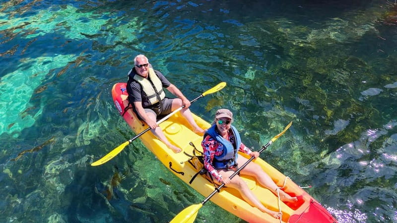 From Lagos: Ponta da Piedade Caves Kayak Tour from Catamaran - Catamaran cruise, then the fast kayak launch
