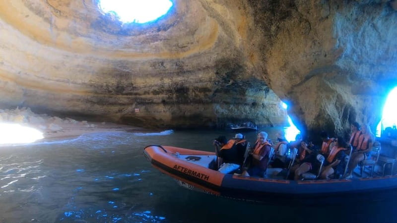 From Lagos: Scenic Cruise to the Benagil and Carvoeiro Caves - Carvoeiro Caves Stop: Sandstone Shapes and Deep-Blue Water