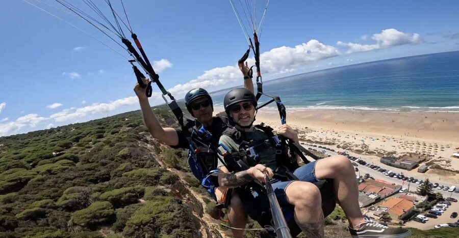 From Lisbon: Paragliding Tandem Flight - The Real Day Plan: Meet, Transport, Setup, and Wind Waiting