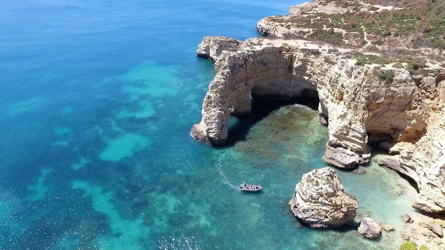 From Portimao: Benagil Cave and Marinha Beach Boat Tour - Praia da Marinha (Navy Beach): Your Swimming Stop in the Bay