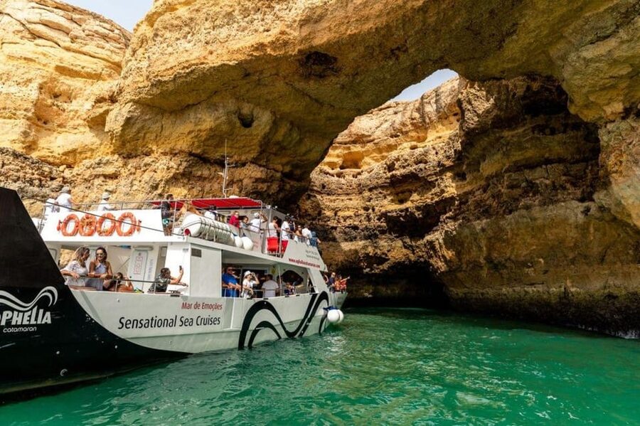 From Portimão: Benagil Sunset Cruise - Carvoeiro and Algar Seco: caves and golden coves along the way