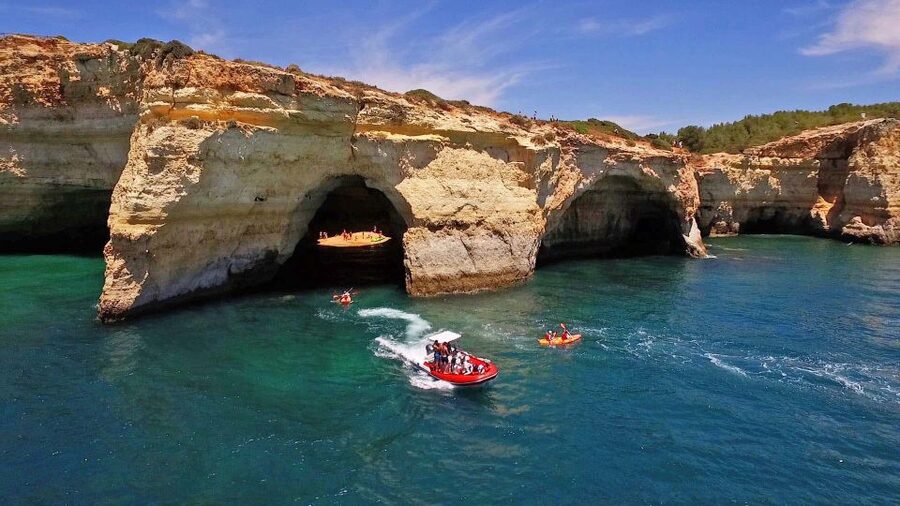 From Portimão: Private Boat Tour to Benagil Cave - The Benagil Cave experience: sunlit openings and sea echo