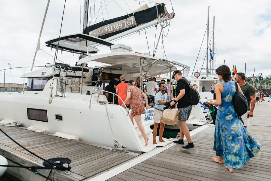 Funchal Bay: Dolphin & Whale Watch Luxury Catamaran Cruise - The first sail over 45 minutes: settling in with Funchal coastline views