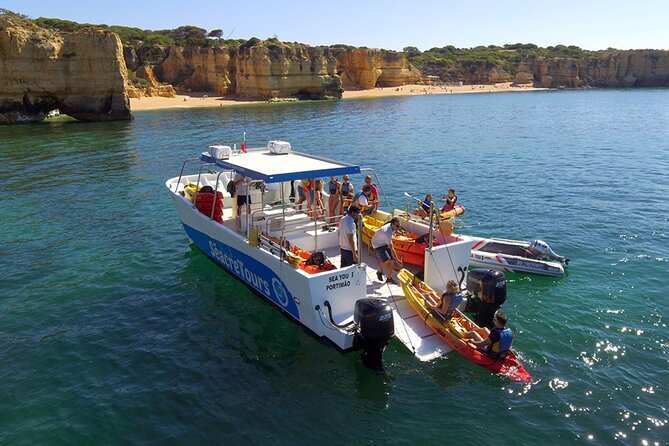 Guided Kayak Tour: Exploring Benagil Caves - Riding from Albufeira Marina, then switching to a kayak