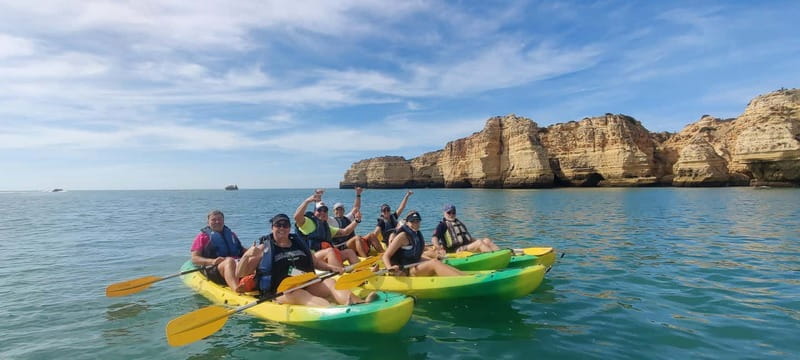 Kayak Tour Unexplored Caves + Benagil Cave - The beach stop: secret sand time, possible swims, and the outdoor rinse