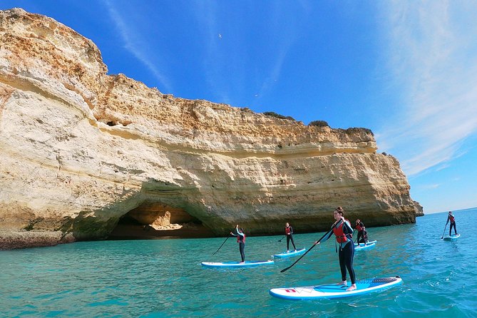 Kayaking to Benagil Cave, Small group guided by a local native - Gear and safety setup: life jacket, backrest, and phone protection