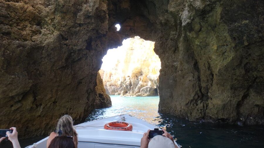 Lagos: Ponta da Piedade Cave and Coastal Tour - Caves up close on the smaller boat