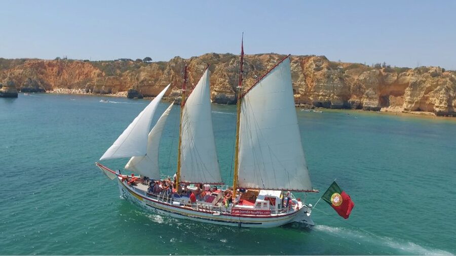 Lagos: Ponta Piedade Sail & Caves Cruise w/Portuguese Tapas - Sailing Feel: When the Wind Helps and When the Engine Runs
