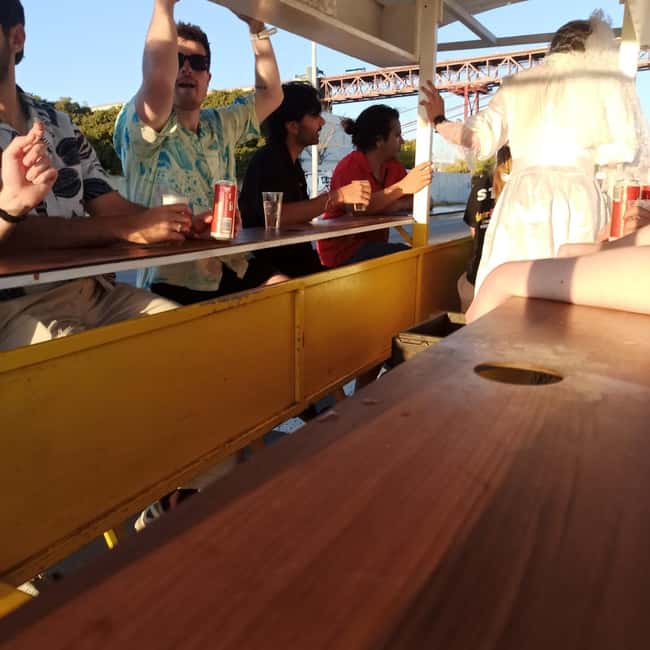 Lisbon: 1-Hour Beer or Sangria Bike Sightseeing Tour - The onboard bar deal: craft beer, sangria, water, and your music choice
