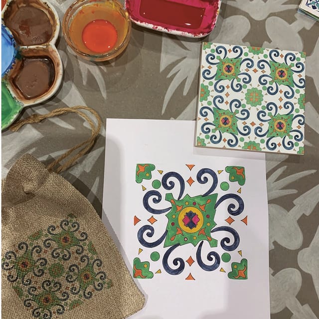 Lisbon: Azulejos' Design Create Your Own Tile Workshop - The invisible work: digital cleanup before the tile transfer