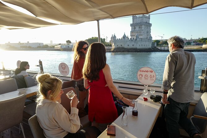 Lisbon Boat ride on Tagus river - Monument to the Discoveries and Belém Lighthouse views
